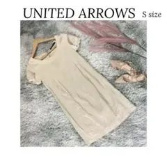 サテンワンピースB&Y ユナイテッドアローズ BEAUTY&YOUTH ひざ丈