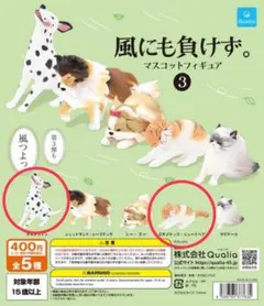 風にも負けず マスコットフィギュア 3 ガチャガチャ 犬 猫