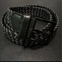 ブラック×グレー メンズ メッシュベルト 黒 紳士服 学生服 ビジネスベルト