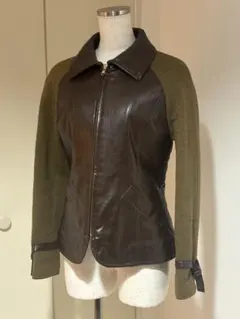タグ付き RALPH LAUREN ニットフェイクレザーカーディガン - メルカリ