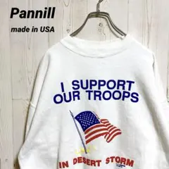 90s USA製 Pannill 湾岸戦争　星条旗　モチーフスウェットのサムネイル