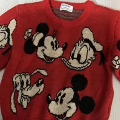 ディズニー ミッキー ミニー ドナルド プルート セーター ニット サイズ120