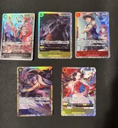 ワンピースカード蒼海の七傑　クロコダイル　ハンコック　ボンクレー　モリア　ルフィ