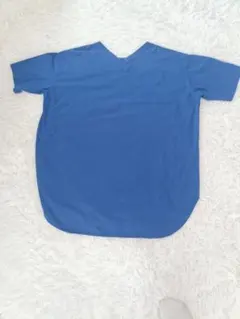 ショコラ フィネ ローブ 青のVネック 半袖Tシャツ　　　Fのサムネイル