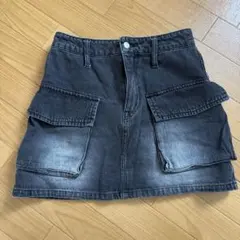 WEGOダークグレー デニム ミニスカート Fサイズ