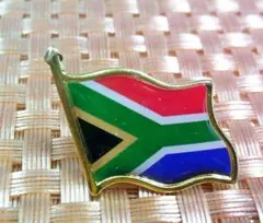《BPはためくSA旗》激渋■　南アフリカ 国旗　フラッグ　ラグビー ピンバッジ