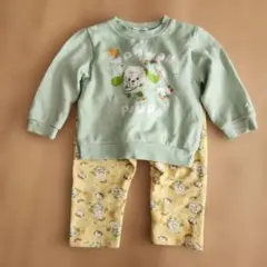 ベビーパジャマセット　裏毛素材　 いないいないばぁ！