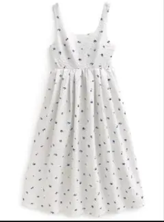 花柄ジャガードフレアワンピース[gn389]