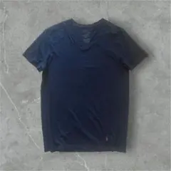 POLO RALPH LAUREN ブラック半袖tシャツ　Vネック仕様