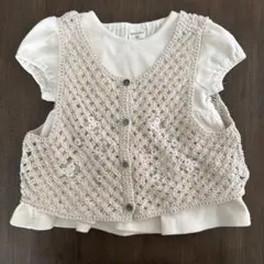 ビスチェ付き半袖カットソー　100cm