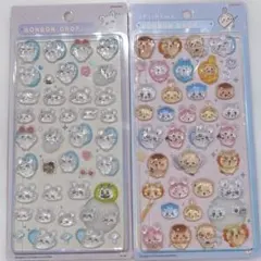 ◎ちいかわ　シール　2枚セット　カニちゃん 古本屋&モモンガ　まとめ売り