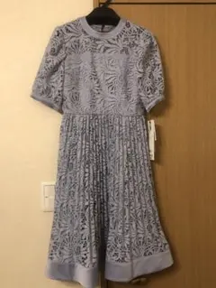 レースパフスリーブ半袖フレアワンピース 新品
