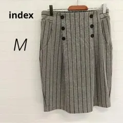 index✨タイトミニスカート グレー ストライプ ストレッチ【M】H10003