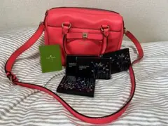 ケイトスペード ハンドバッグ 赤 レッド系 良品 紐ナシ +香水 最安値 