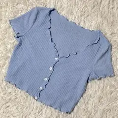 【c5912】SHEIN カーディガン　半袖　水色