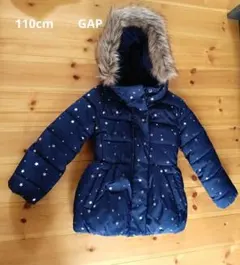 GAP 星柄　ダウンコート 110cm　紺色　ネイビー