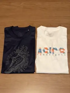ASICS バスケットボール 長袖Tシャツ M ネイビー&ホワイト