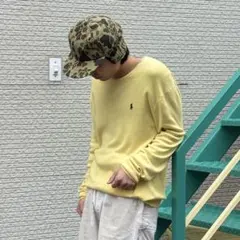 ポロ・ラルフ・ローレン イエロー長袖セーター　1990年代
