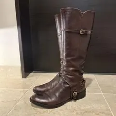 GEOX ブラウン ロングブーツ バックル付き