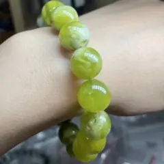 希少】天然石翡翠軟玉岫玉 バングル✨薔薇（バラ）彫刻 グラデーション