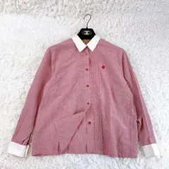 【高級】Christian Dior☆シャツ☆シルク☆総柄☆長袖シャツ☆M