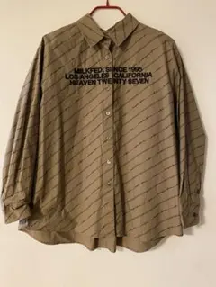 MILKFED ミルクフェド　長袖シャツ　LOGO STRIPED SHIRTのサムネイル