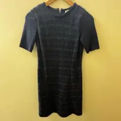 ネイビー 半袖 ミニワンピース 36 マッキントッシュフィロソフィー