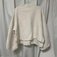 merlot ハイネック ニット セーター アイボリー