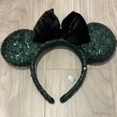 ミニーカチューシャ　ダークグリーン(2022ハロウィン)