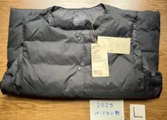 2/14バレンタインディまで特別価格無印良品L黒ノーカラーインナーベスト新品