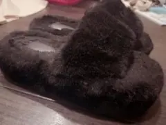 ♡ふわふわ ファーサンダル ブラック♡