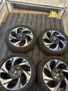 ①スズキ MK54S スペーシアカスタム純正ホイール スペーシア スズキ 新型スペーシア カスタム 純正アルミホイール 15
