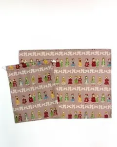 給食セット　レトロドール柄