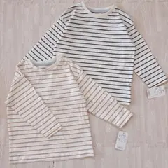 長袖　ロンt ボーダー　95 新品　西松屋　tシャツ　保育園　しまむら　シャツ