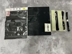 着物帯・帯揚げ・帯締めセット売り　　　　　　黒　法事用