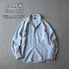 J.CREW リネン100% リネンシャツ 長袖 シャツ 無地 ボタンダウン Mのサムネイル