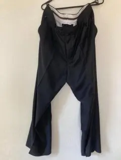 # 白の細かいドットチェック柄リラックス パンツ LL 匿名配送!