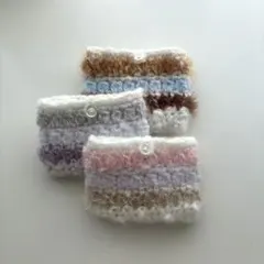 ミニポーチ3個セット　ハンドメイド　手編み