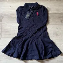 POLO RALPH LAUREN ネイビー 長袖ワンピース キッズ服