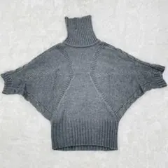 ドゥドゥ　オーバーサイズ タートルネック ニット グレー　フリーサイズ