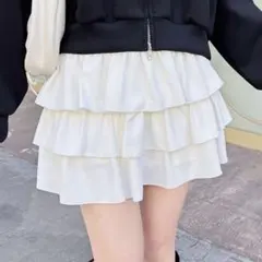 INGNI/フリルミニスカバン/フリルスカート/ショート丈/3段フリル