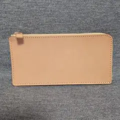 Last Drip Designs ベージュレザー 牛革 L字ファスナー長札入れのサムネイル
