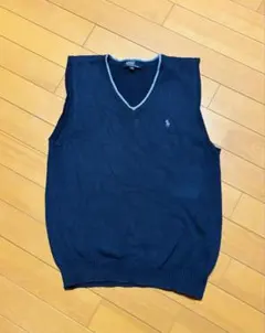 Polo by Ralph Lauren ネイビー Vネックベスト 160
