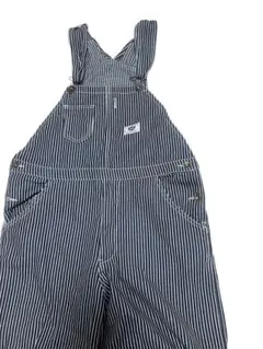 2WAY 熊猫謹製 パンディテスタ デニム ヒッコリー オーバーオール M