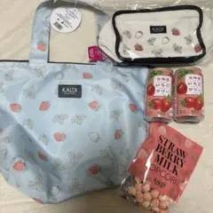 とまと様専用中抜きなし KALDI いちごバッグ 2点セット