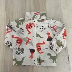 Moujonjon 恐竜柄 アウター ベージュ　90cm