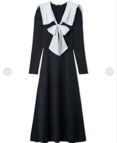 SNIDEL セーラーカラーニットワンピース