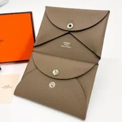 ♡ 상태매우좋음 ♡ エルメス カルヴィデュオ コインケース エトゥープ 付属品付き