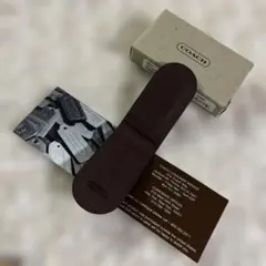 【希少】オールドCOACH レザー マネークリップ　ブラウンのサムネイル
