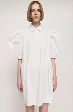 SLY ギャザー パフスリー ブミニワンピース ブラック サイズ2